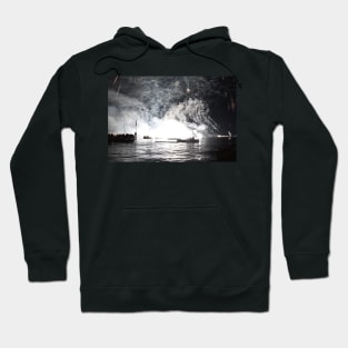 Fireworks black and white / Swiss Artwork Photography Hoodie